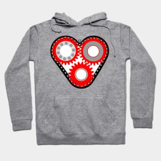 Red Mechanical Heart Hoodie